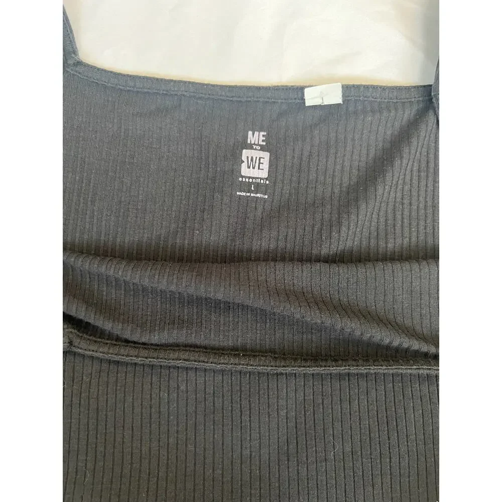 Me to We Essentials sz L women black top 0765 - Picture 3 of 3